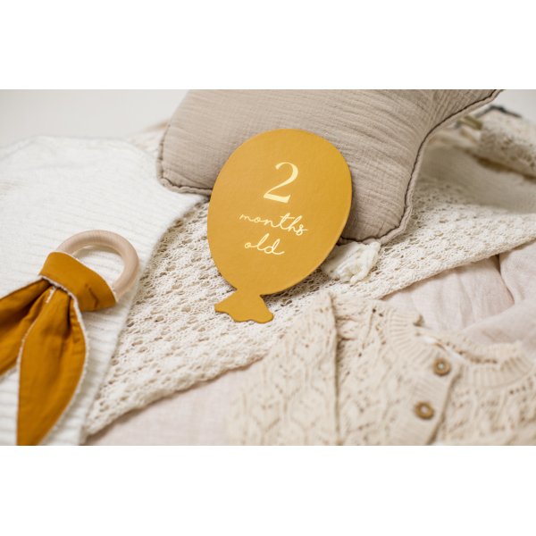 Ballonfrmige Karten fr Baby-Meilensteine