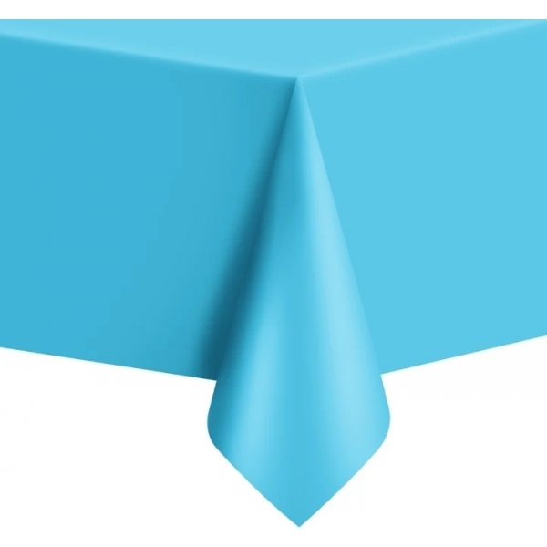 Tischdecke - Kunststoff - Hellblau - ca. 1,4 x 2,7 m Tischdecke - Kunststoff - Hellblau - ca. 1,4 x 2,7 m