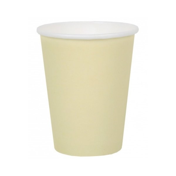 Pappbecher - Elfenbein/Champagner - 10er-Packung