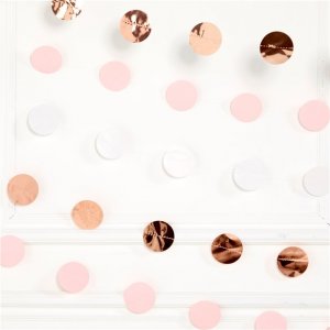 Girlande - Kreise - Weiß/Rosa/Roségold - 6er-Pack Girlande - Kreise - Weiß/Rosa/Roségold - 6er-Pack