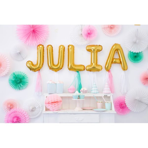 Buchstabenballons - Gold - 35 cm