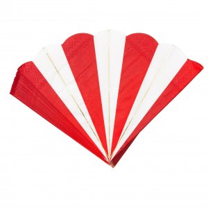 Servietten - Rot, Weiß, Gold - 33 x 33 cm - 16er-Packung Servietten - Rot, Weiß, Gold - 33 x 33 cm - 16er-Packung