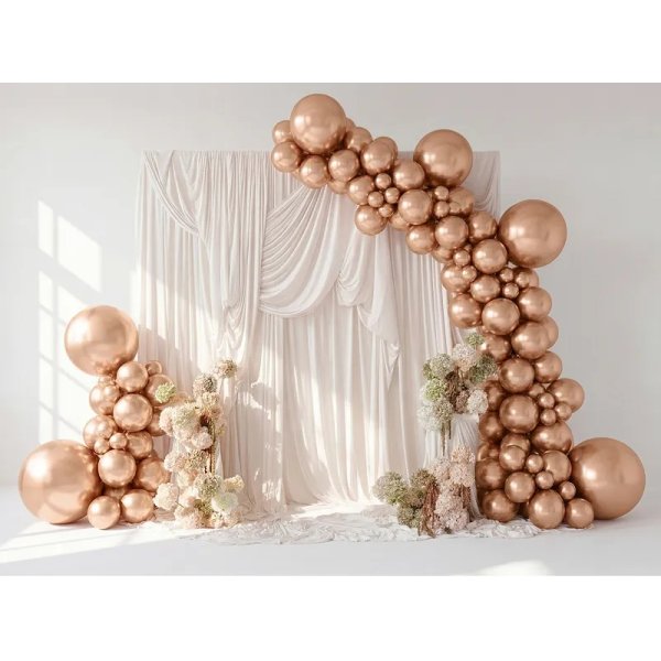 Ballon - Glänzend - Roségold - 12 cm - 50er-Packung Ballon - Glänzend - Roségold - 12 cm - 50er-Packung