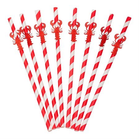 Strohhalme - Krabben - 8er-Pack