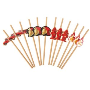 Strohhalme - Feuerwehr - 12er-Packung Strohhalme - Feuerwehr - 12er-Packung