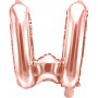 Buchstabenballons - Roségold - 35 cm - Buchstabe: W