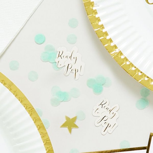 Konfetti - Bereit zum Knallen - Mint/Gold