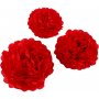 Papierpompons - rot - Durchm. 20+24+30 cm - 3 Stk