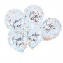 Konfetti-Luftballons - Baby Junge - Twinkle Twinkle - 5er-Pack