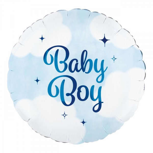 Folienballon Baby Junge - Rund 46 cm