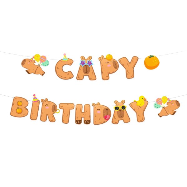 Girlande - Capybara - Capy Birthday - 210x18 cm Girlande - Capybara - Capy Birthday - 210x18 cm