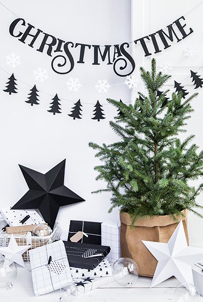 Hngende Sterne - 6er-Pack - Wei