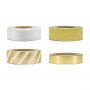 Washitape - 4er-Pack - Gold/Silber