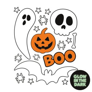 Fensterdekoration - Halloween Boo - Leuchtend - 4er-Pack Fensterdekoration - Halloween Boo - Leuchtend - 4er-Pack
