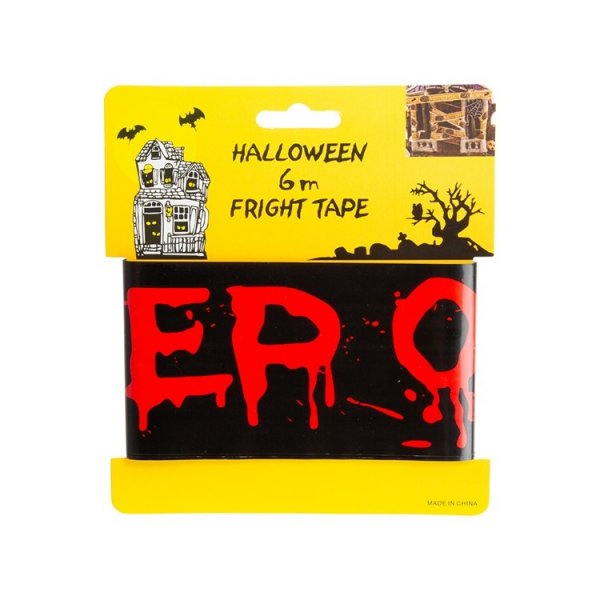 Halloween-Dekoration aus Absperrband - Schwarz Halloween-Dekoration aus Absperrband - Schwarz