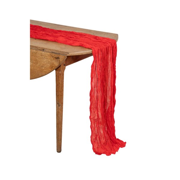 Tischläufer aus Stoff - Rot - 90 cm x 3 m Tischläufer aus Stoff - Rot - 90 cm x 3 m