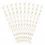 Strohhalme - Herzen - Gold - 10 Stk