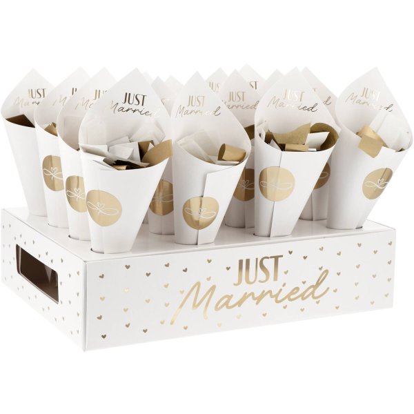 Hochzeitskonfetti-Set - Frisch verheiratet - 16er-Packung Hochzeitskonfetti-Set - Frisch verheiratet - 16er-Packung