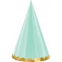 Partyhte - Pastellmischung mit Goldbesatz - 6er-Pack