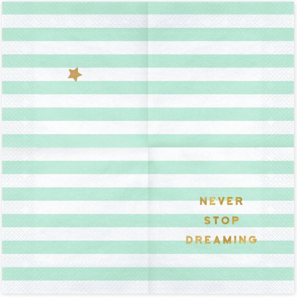 Servietten - Yummy - Never stop dreaming - 20er-Pack