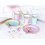Dessertteller - Rosa - Goldrand - 6er-Pack