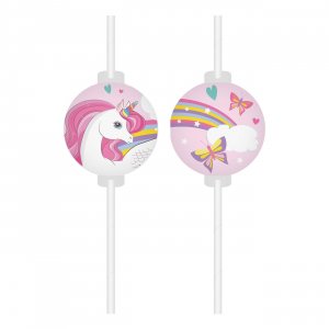 Strohhalme - Einhorn - Regenbogenfarben - 4er-Pack Strohhalme - Einhorn - Regenbogenfarben - 4er-Pack
