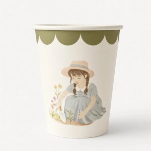 Pappbecher - Gartenparty - Blumenmuster - Lavendelblau - 8er-Pack Pappbecher - Gartenparty - Blumenmuster - Lavendelblau - 8er-Pack