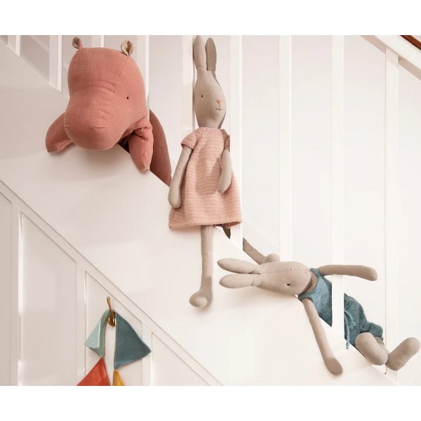 Kaninchengre 4 - Gestrickter blauer Hosenanzug