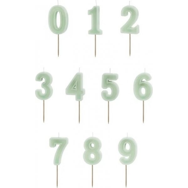 Kuchenkerzen - Numbers Green Kuchenkerzen - Numbers Green