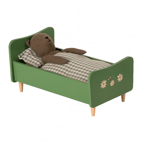 Maileg Bett - Staubgr�n - Teddy Papa