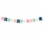 Wimpel - Junge oder Mdchen - Blau/Rosa/Mint