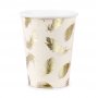 Pappbecher - Goldfedern - Lovely Swan - 6er-Pack