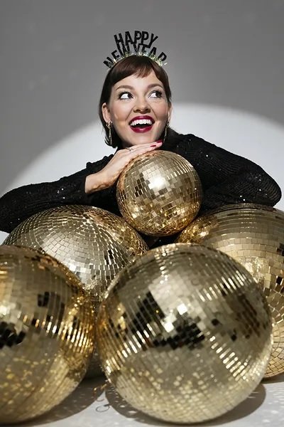 Discokugel - Gold - Mittel