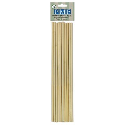 Bambusstäbe zum Tortenaufbauen - 12 Stück - 30 cm - PME Bambusstäbe zum Tortenaufbauen - 12 Stück - 30 cm - PME