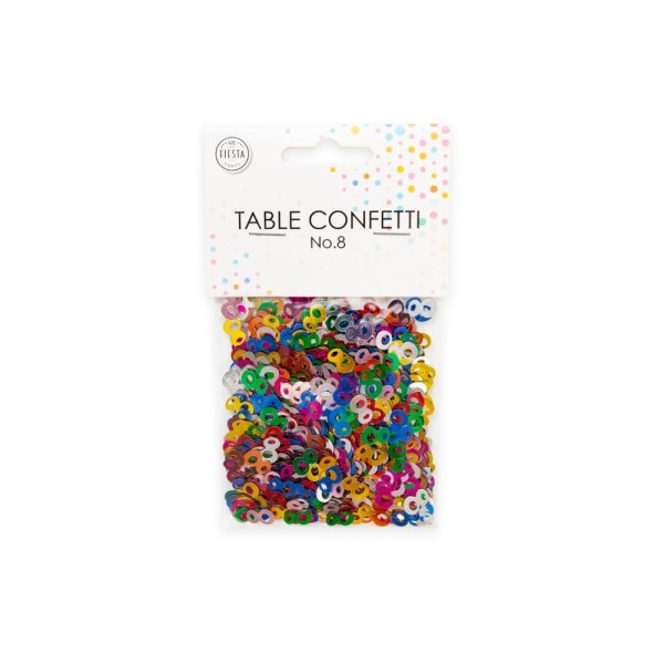 Tischkonfetti - Nummer 8 - Metallic-Farbmix - 14 g Tischkonfetti - Nummer 8 - Metallic-Farbmix - 14 g