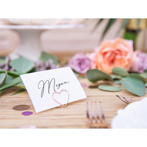 Kartenetui - Herzen - Ros�gold - 10er-Pack