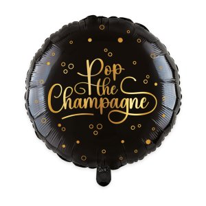 Folienballon - Champagner knallen lassen - Schwarz - 46 cm Folienballon - Champagner knallen lassen - Schwarz - 46 cm