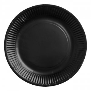 Pappteller, schwarz, 18 cm, 8er-Packung Pappteller, schwarz, 18 cm, 8er-Packung