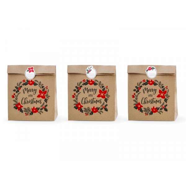 Groe Tten - Kraft - Merry Little Christmas - 3 Stk