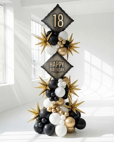 Folienballon - Quadratisch - Schwarz/Gold - Alles Gute zum Geburtstag Folienballon - Quadratisch - Schwarz/Gold - Alles Gute zum Geburtstag