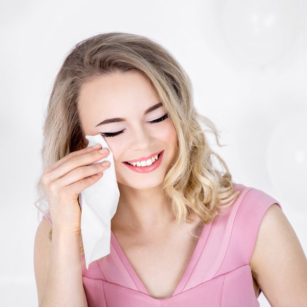 Taschent�cher - 10er-Pack - Happy Tears - Silber