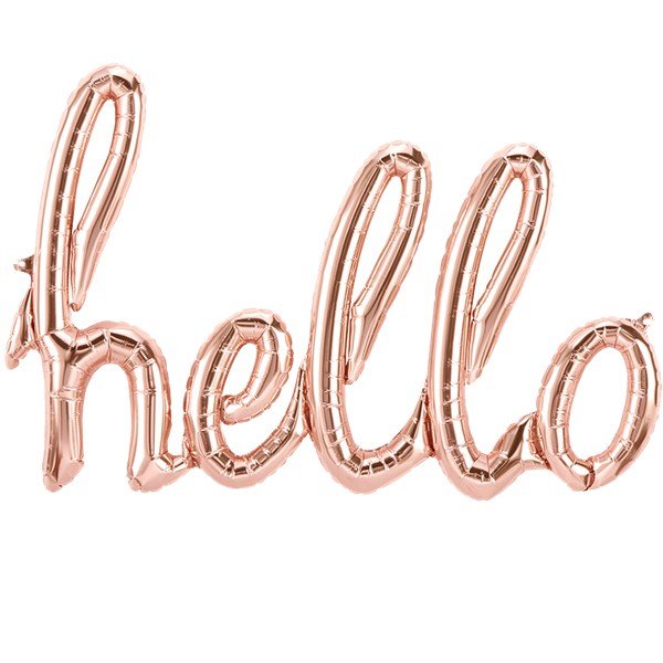 Folienballon - Hallo - Roségold