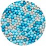 Schokoladenperlen - Choco Drages - Blau/Silber - 80g