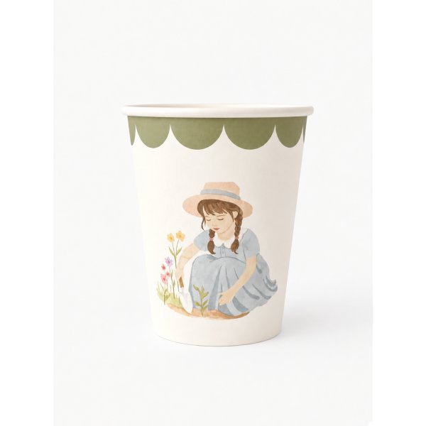 Pappbecher - Gartenparty - Blumenmuster - Lavendelblau - 8er-Pack Pappbecher - Gartenparty - Blumenmuster - Lavendelblau - 8er-Pack