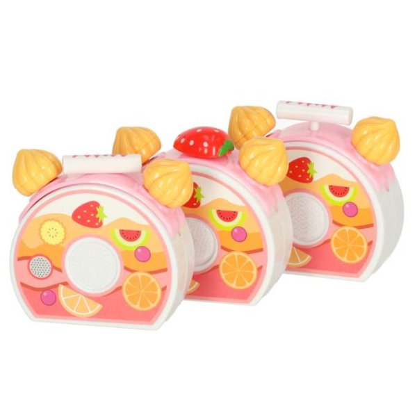 Kuchenspielzeug mit Klettverschluss, 75 Teile, Rosa Kuchenspielzeug mit Klettverschluss, 75 Teile, Rosa