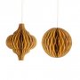 Christbaumkugeln - Wabe - Natur - 2er-Pack