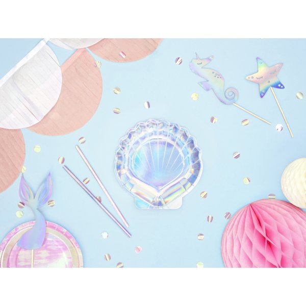 Pappteller - Seashell - Mermaid Party - 6er-Pack