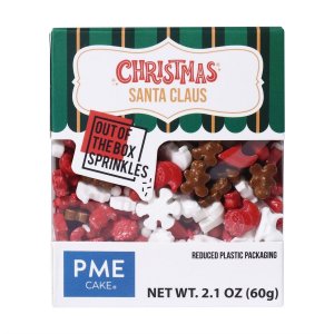 Weihnachtsstreusel - Weihnachtsmann aus der Schachtel - 60 g - PME