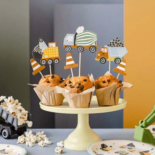 Kuchenkerzen - Truck Party - 5er-Pack