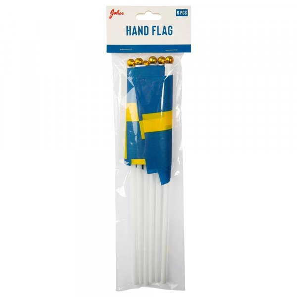 Schwedische Handfahnen - Schweden - 6er-Pack